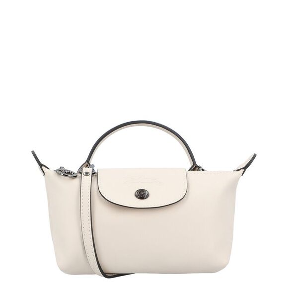 Longchamp Le Pliage Xtra Xs Leather Pouch, White